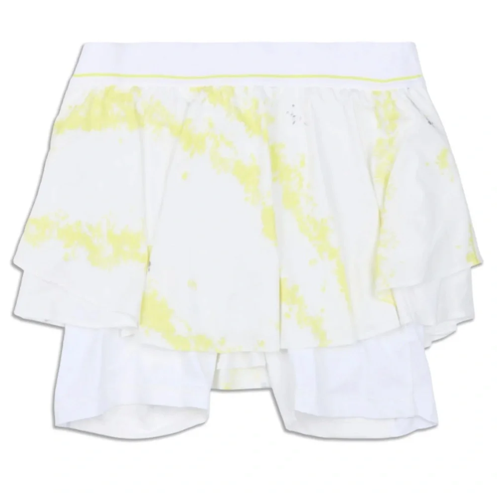 lululemon athletica White Skirted Skort with Yellow Accent